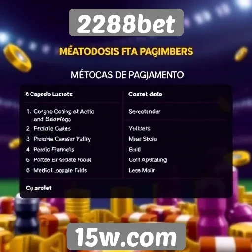 Métodos de pagamento aceitos na 2288bet
